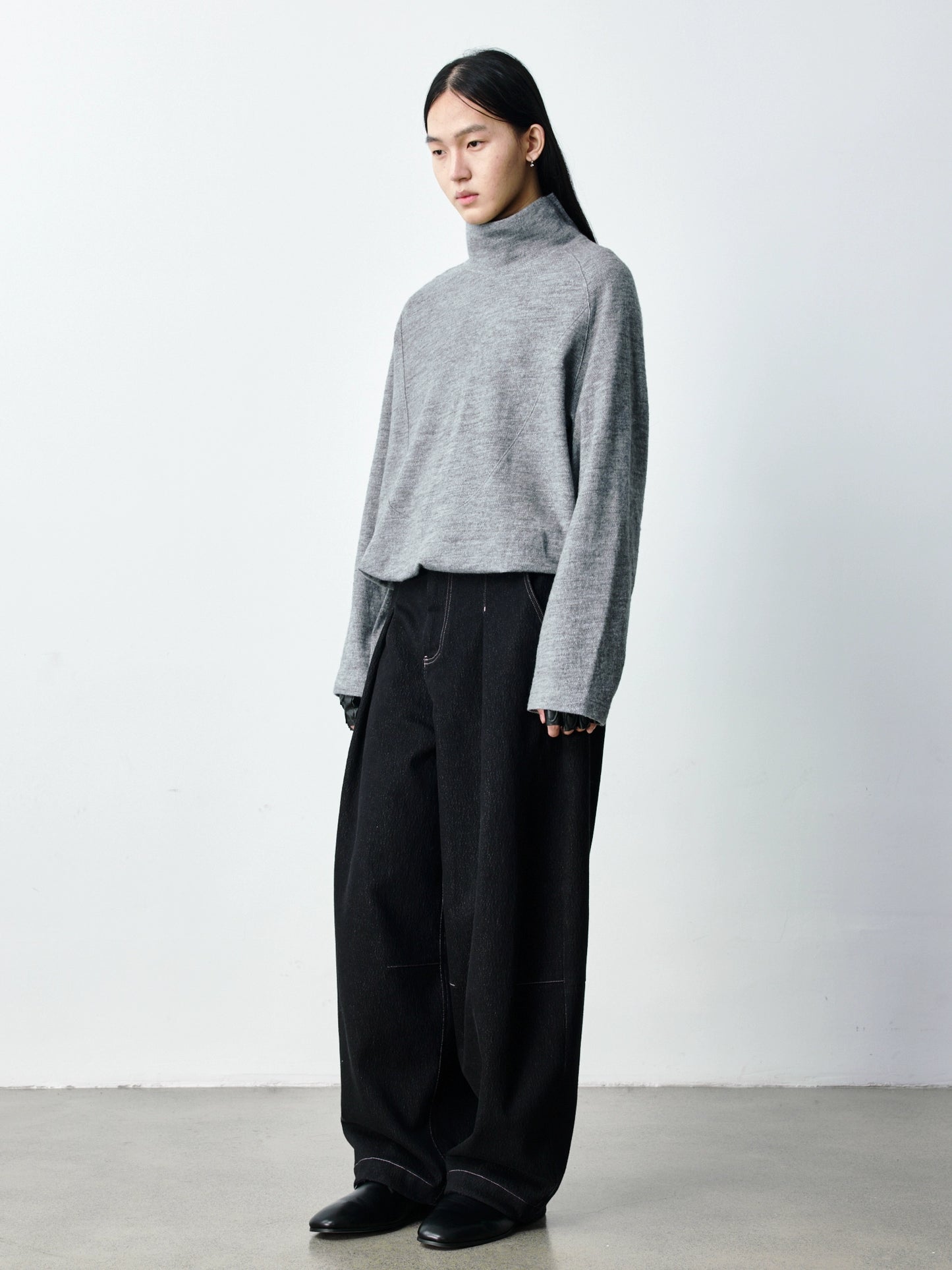 Merino Wool  High Neck Sweater