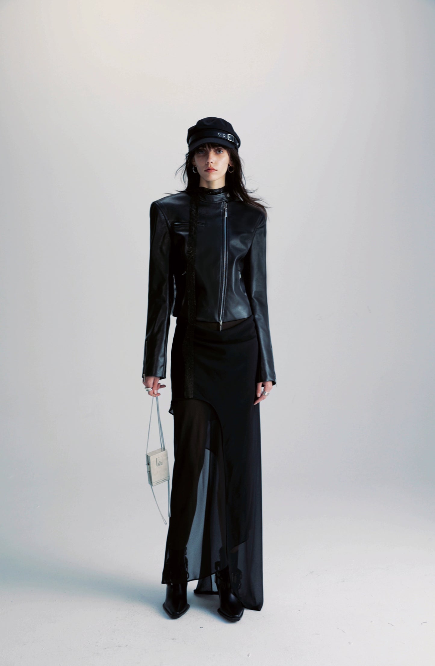 Black leather base Jacket