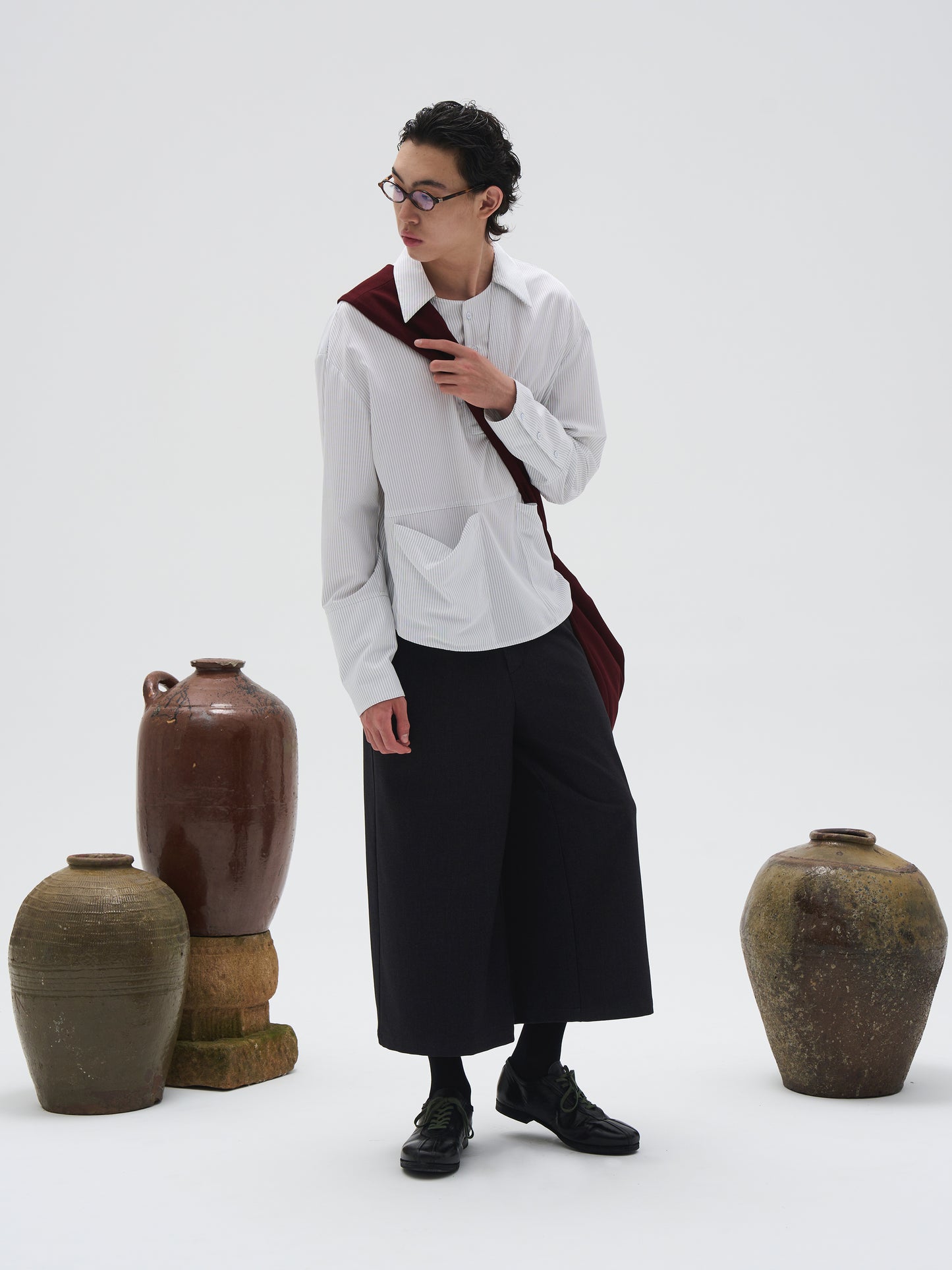 wide eight-point suit shorts
