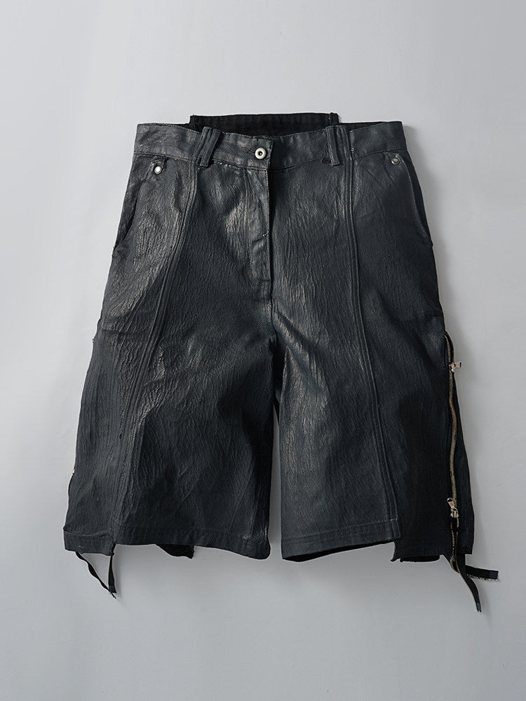 "Gideon" Waxed Capri Pants