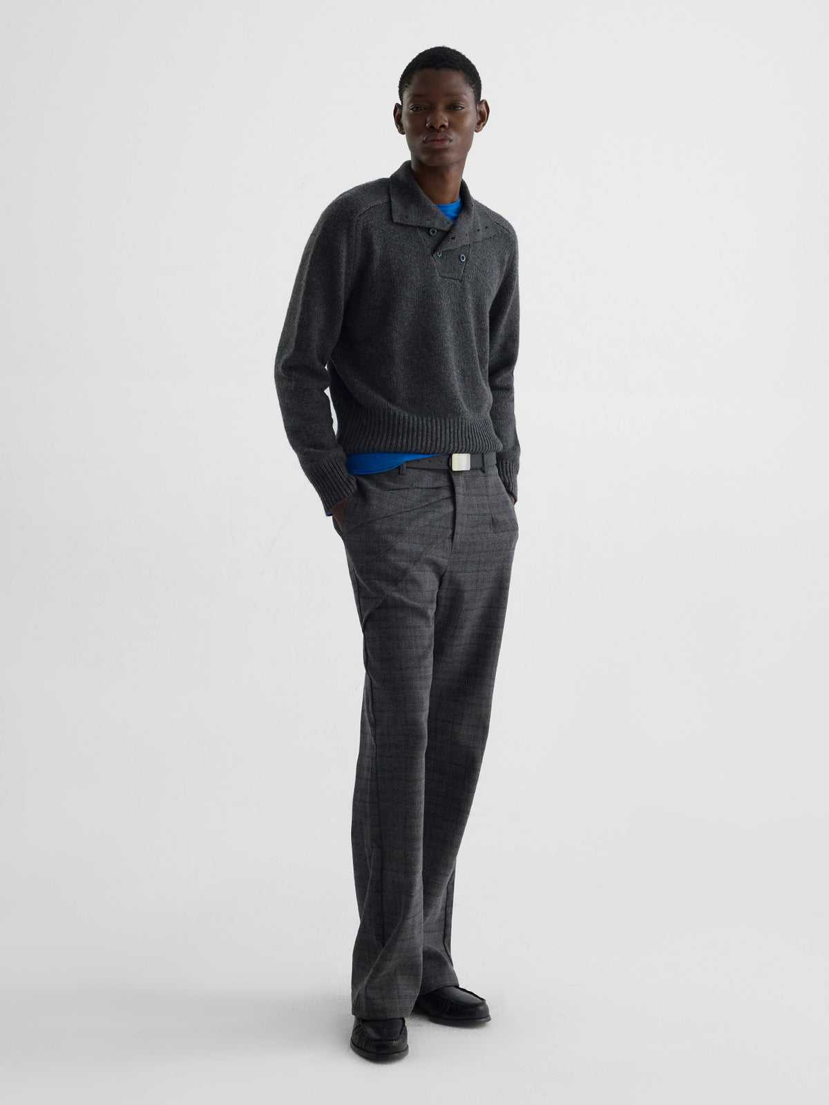 Double-row stand-collar long sleeve