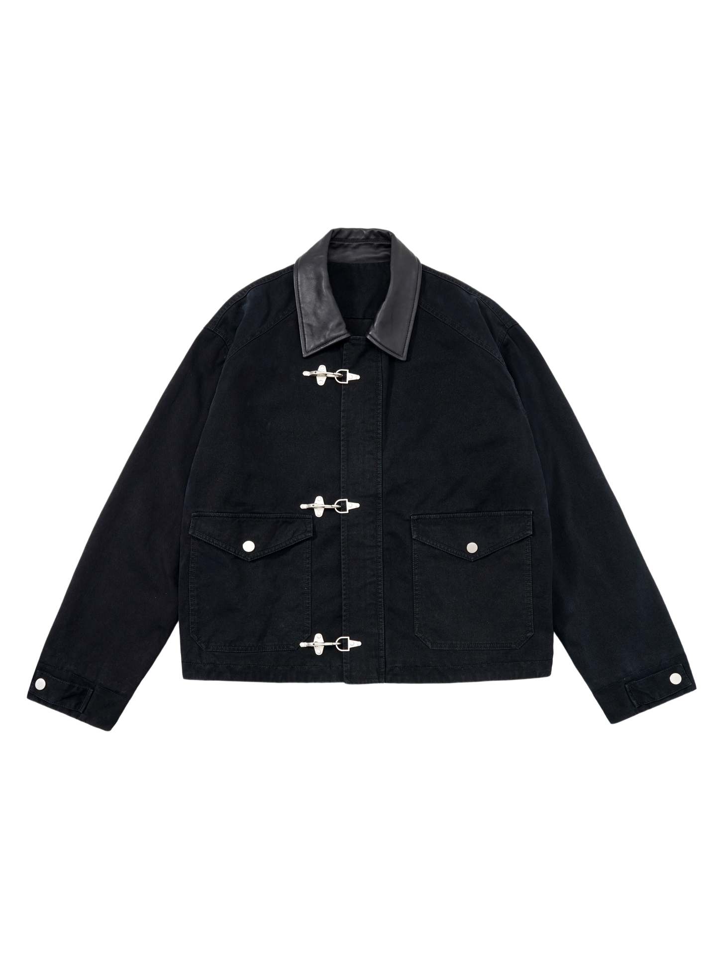 Distressed Buckle Cargo Jacket