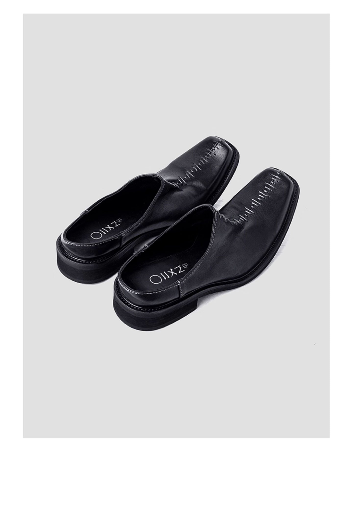 Calfskin Square Toe Derby Shoes