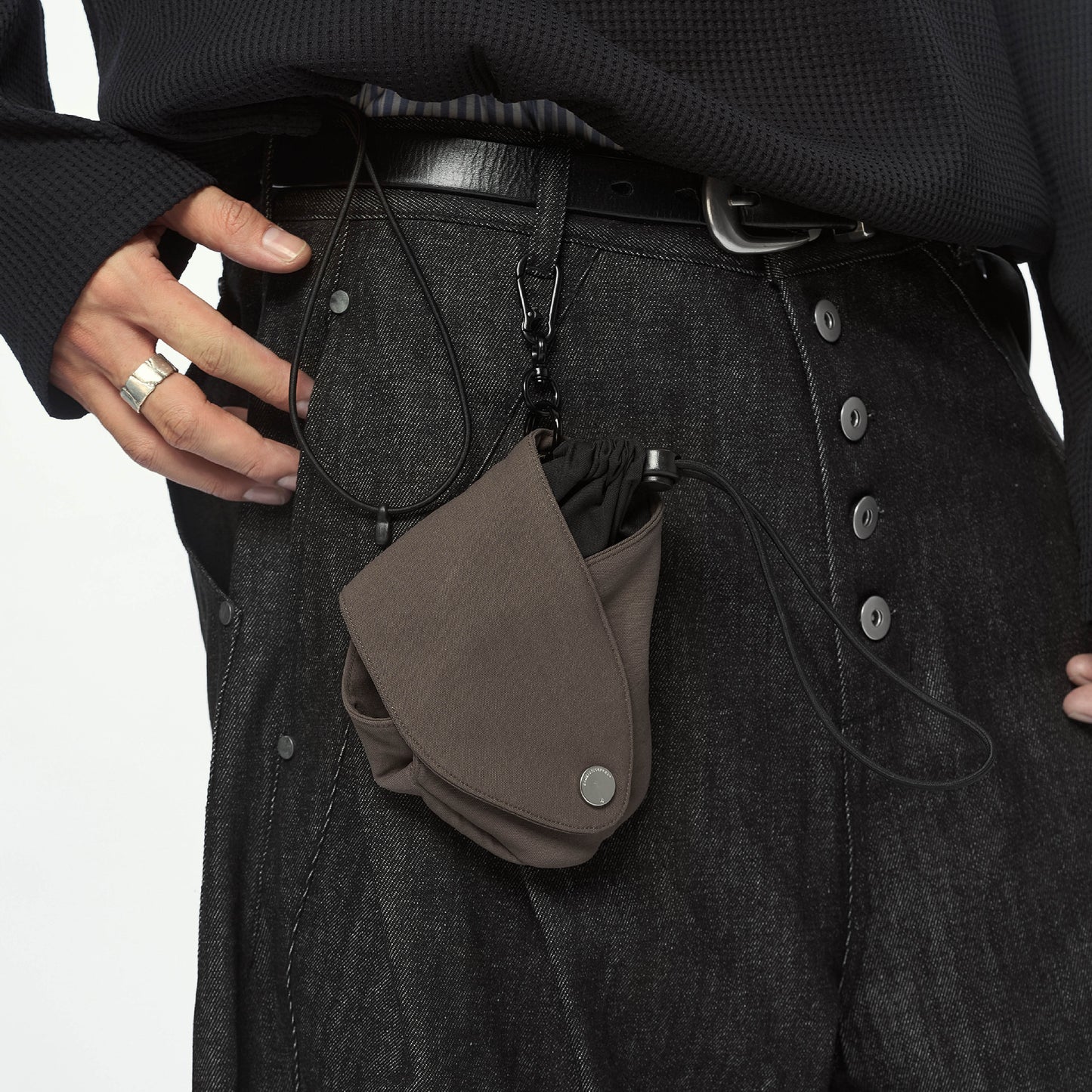 Double-Layer Drawstring Hanging Bag