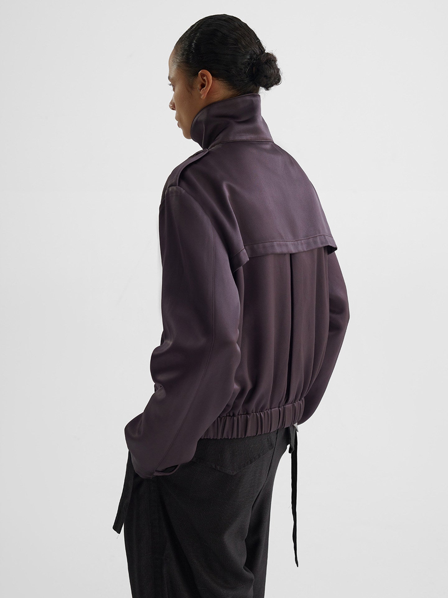 Acid Accordion Pleated Short Jacket