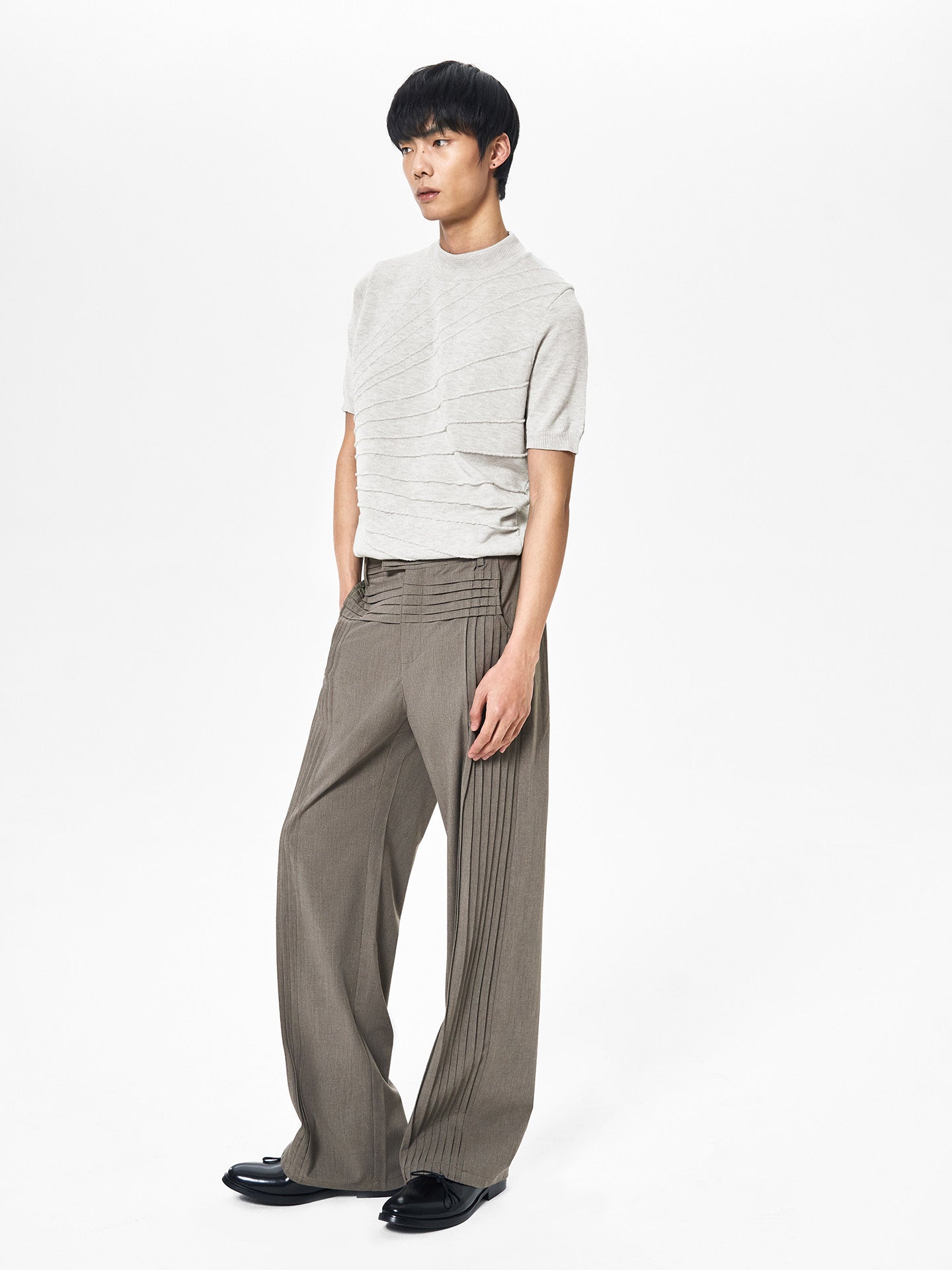 'Traccia' High-Waisted Trousers
