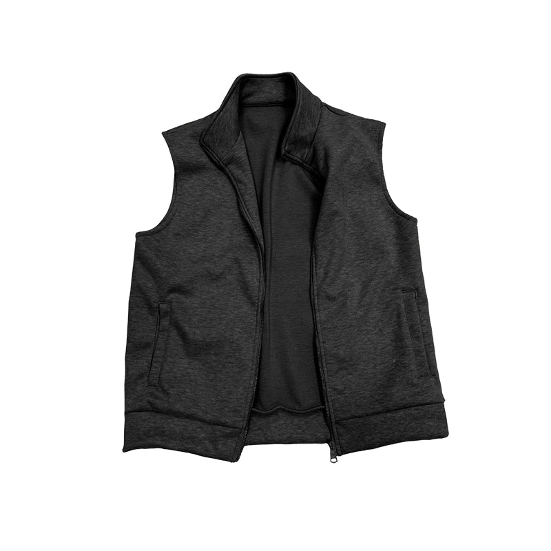 Stand collar zipper vest