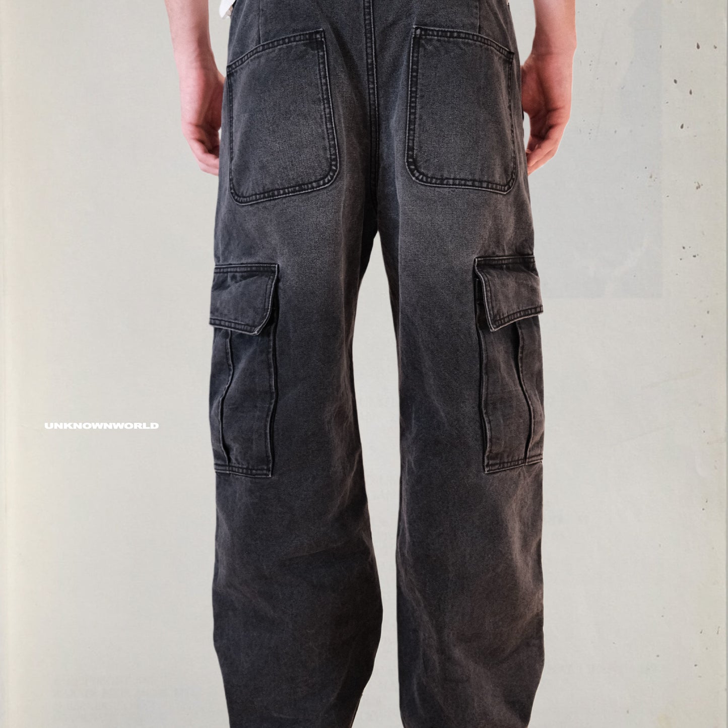 One-Line Bag Cargo Knee Canvas Logging Pants