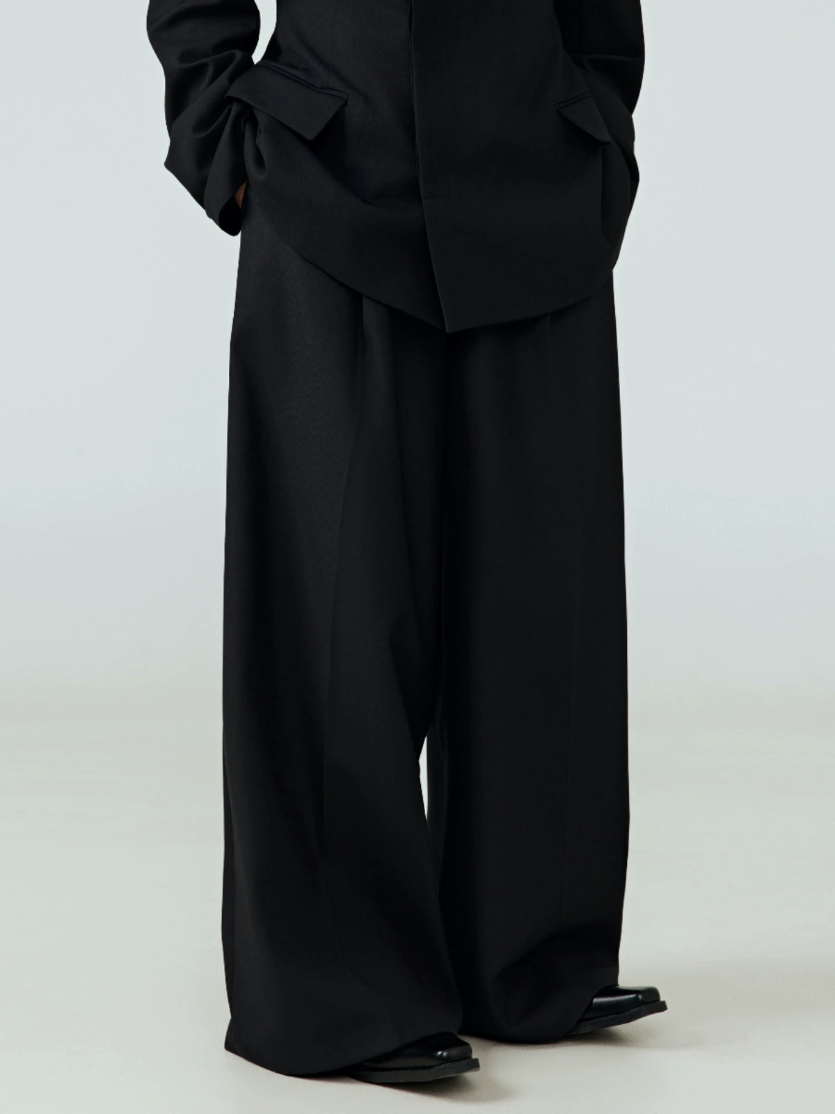 Draped Wide Leg Trouser