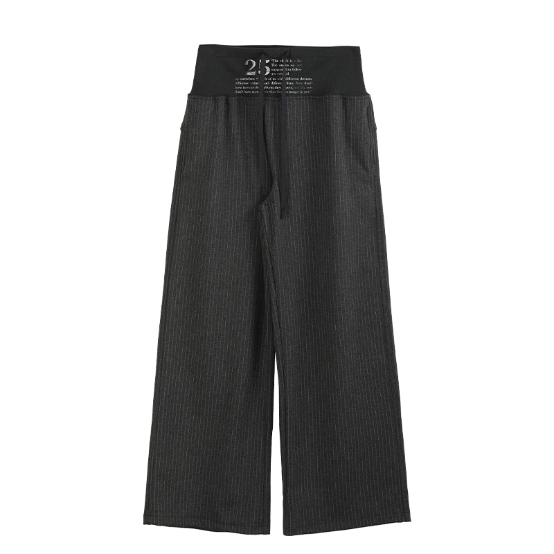 'stitch' cut wool mid-rise printed trousers