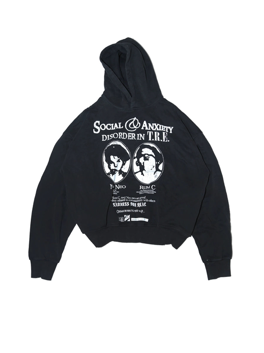 Social Fear Boy Printed Hoodie