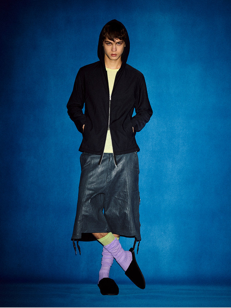 "Gideon" Waxed Capri Pants