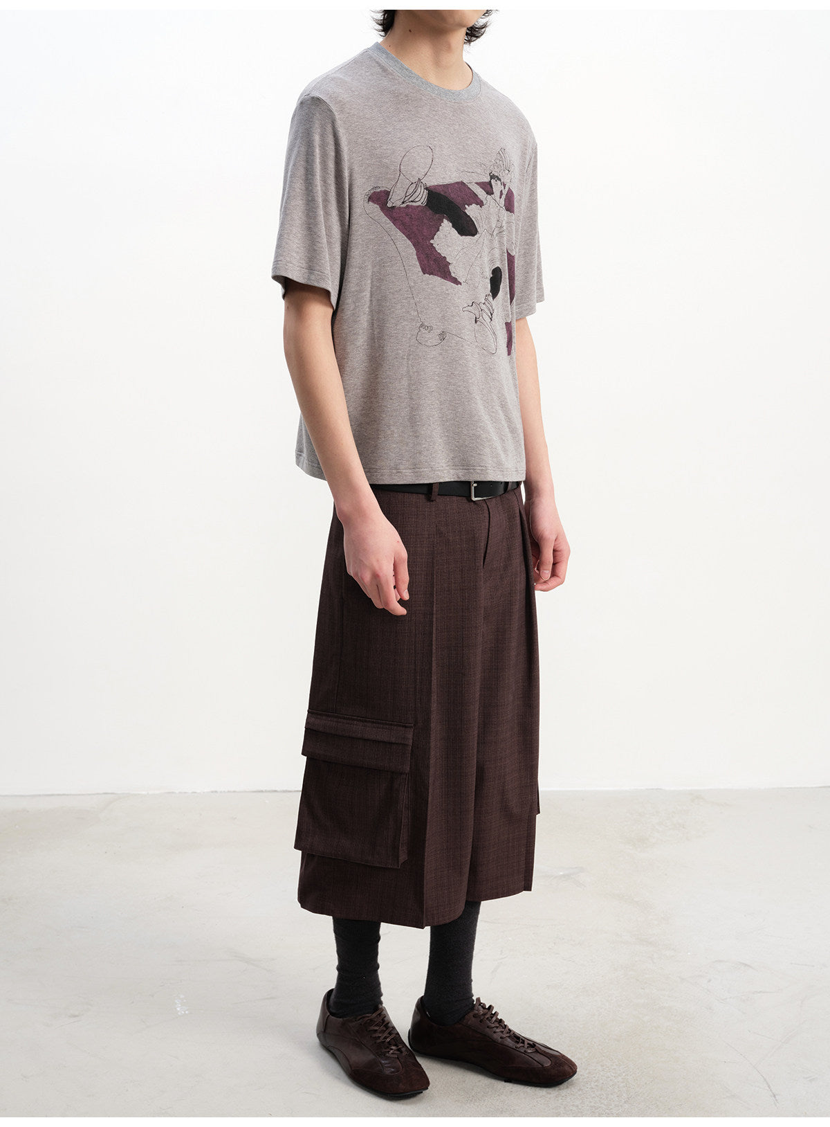 Plaid Pleated Cargo shorts