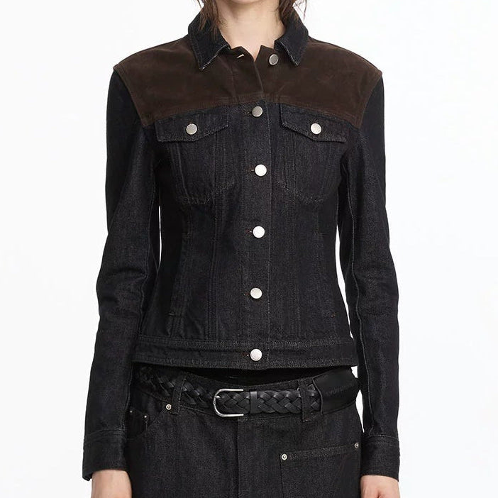 Suede Stitched Slim Jacket