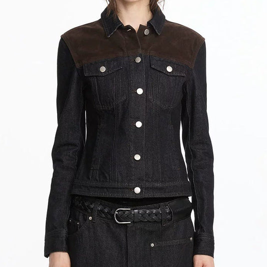 Suede Stitched Slim Jacket