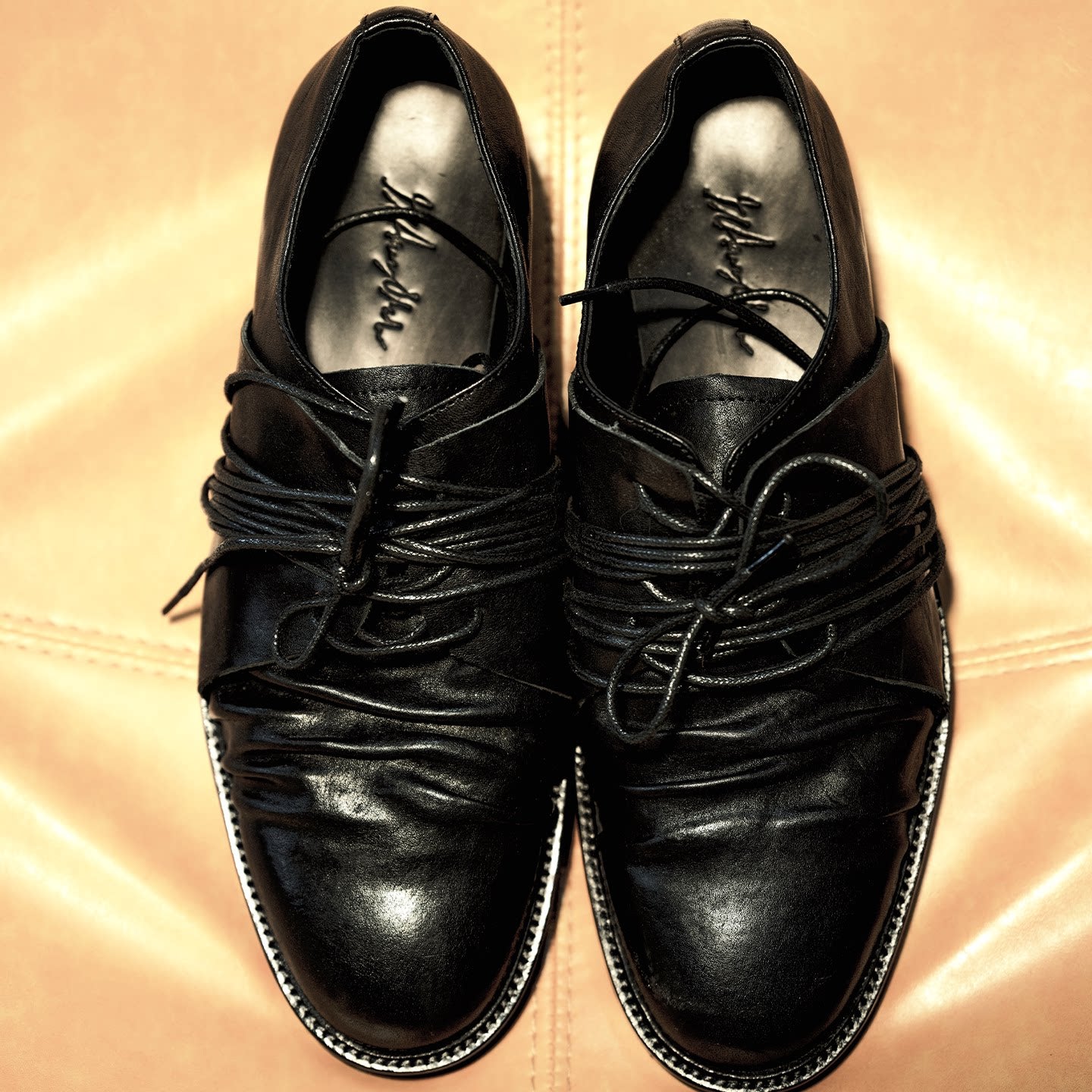 Belted Derby Leather Shoes