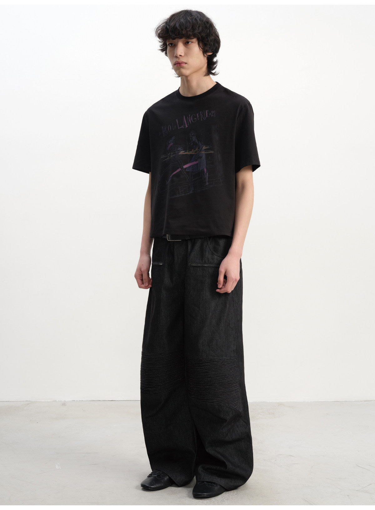 Baguette print short sleeve t-shirts