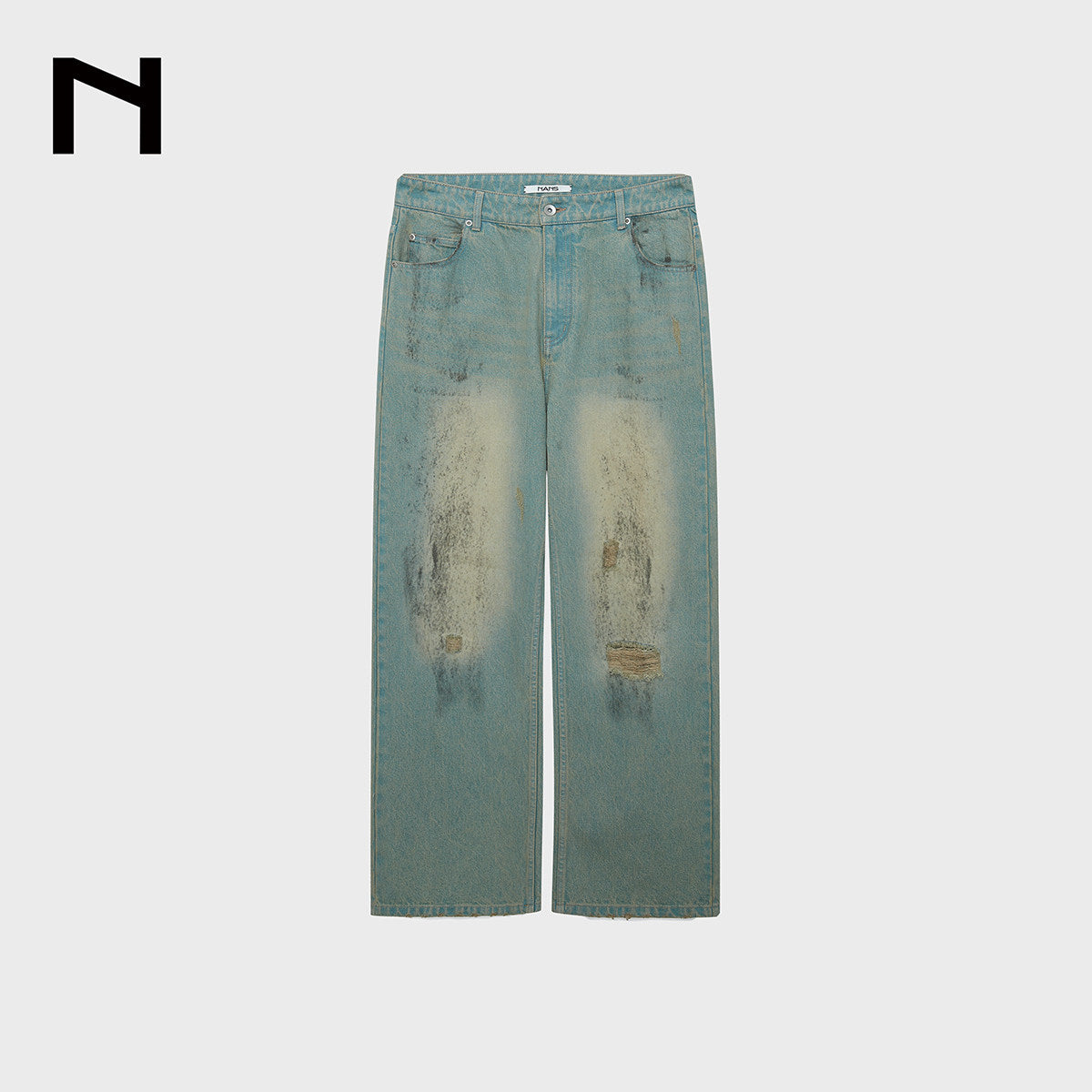 Washed Straight Jeans