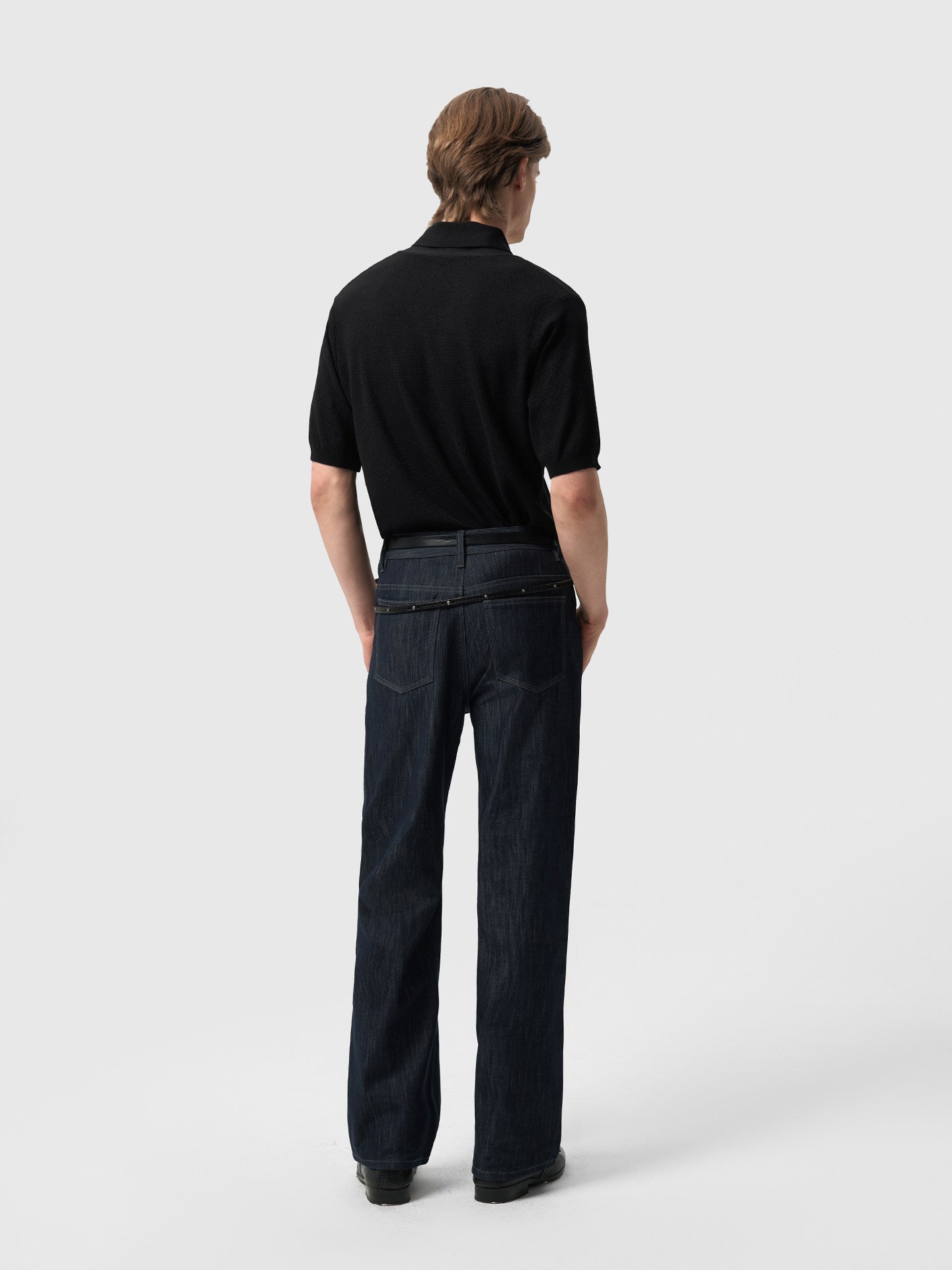 Grain Texture Short Sleeve Polo T-Shirt
