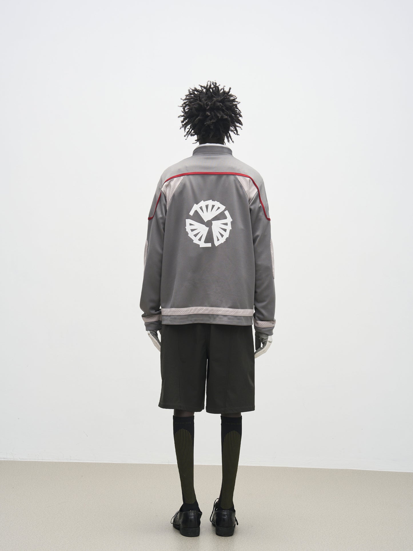 "777" two-tone drawstring ice hockey long sleeve T-shirt