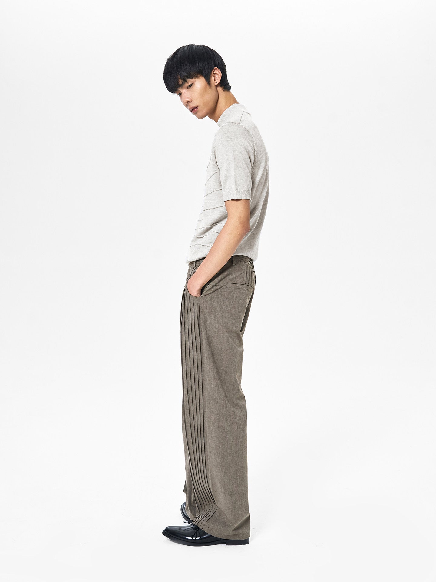 'Traccia' High-Waisted Trousers