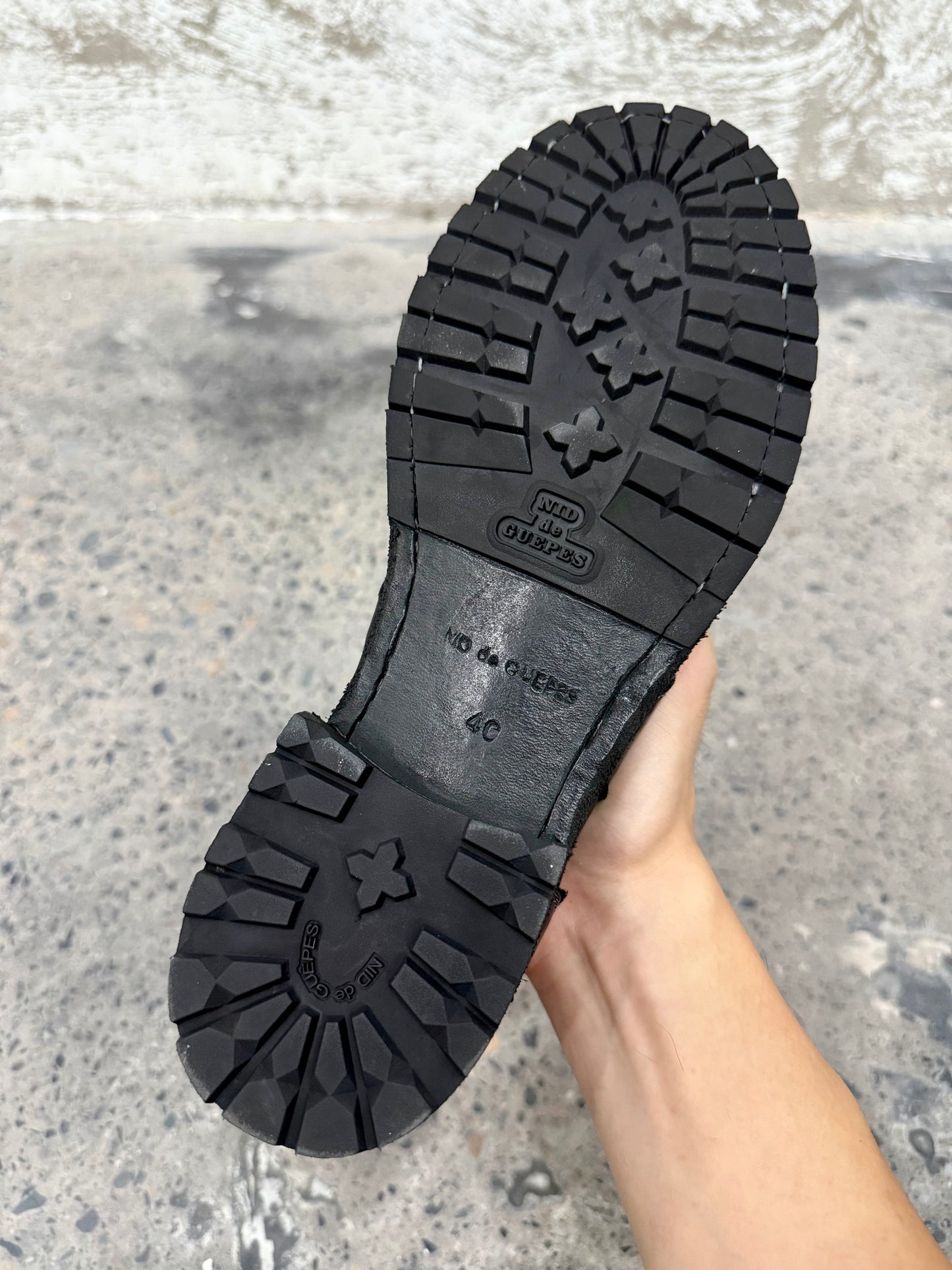 Horse leather lace-up German shoes