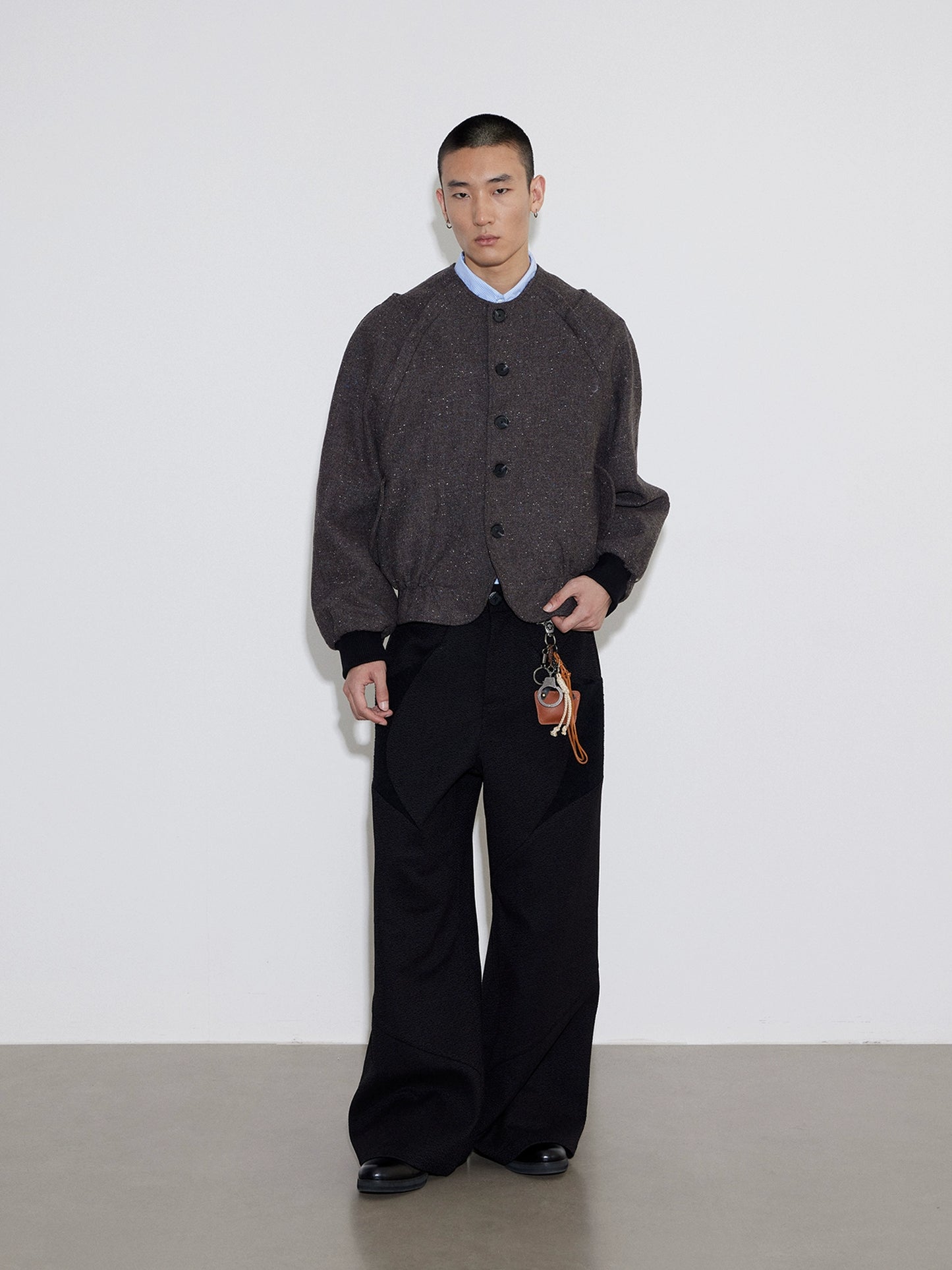 Wool Two-Piece Disassembled Vest Jacket