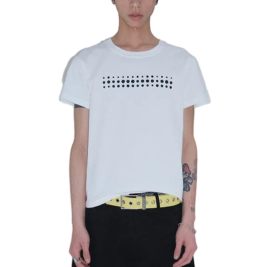 Polka dot short-sleeve T-shirt