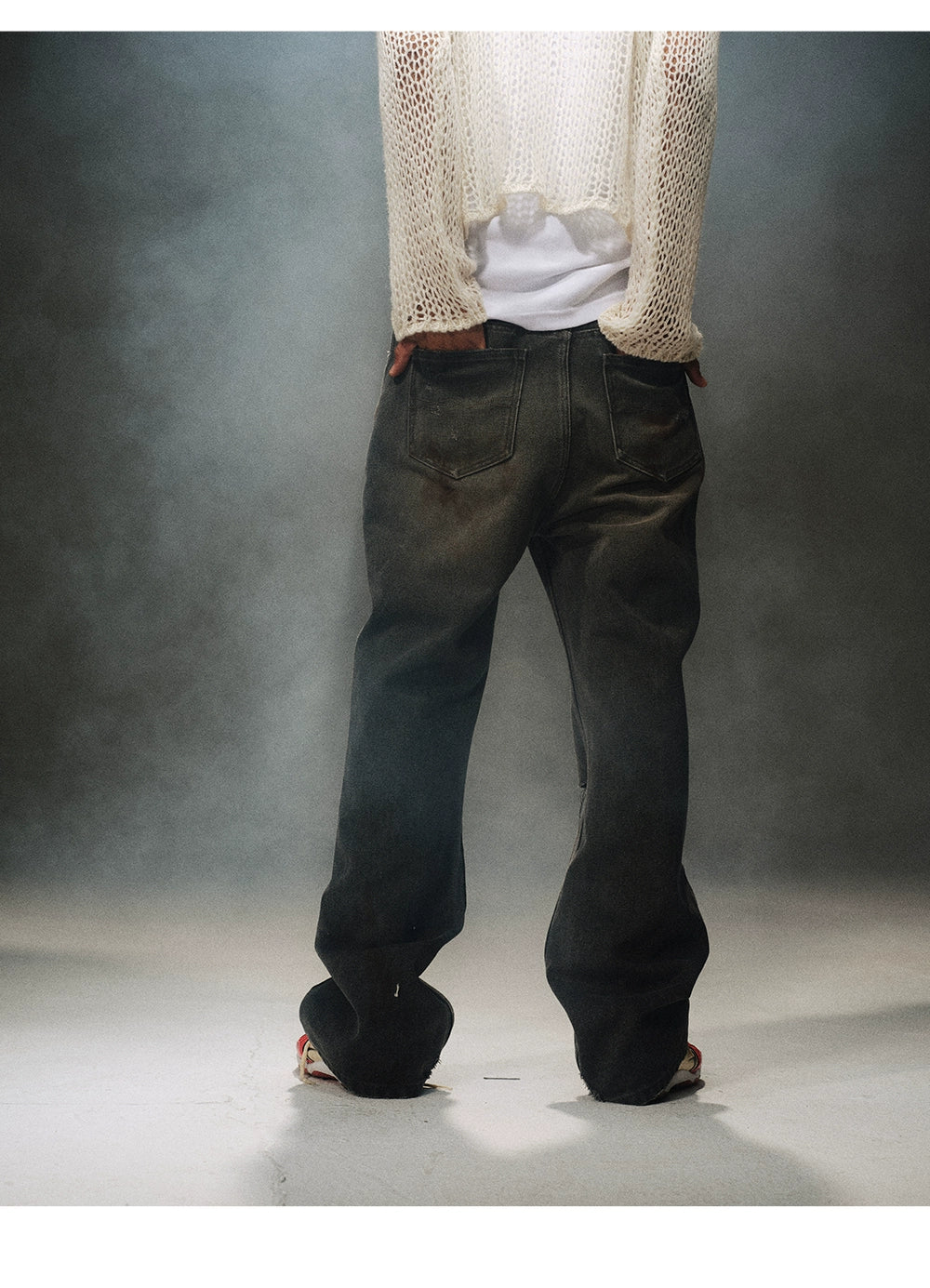 Washed Bootcut Jeans