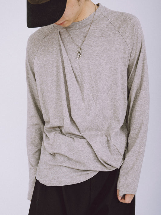 Tencel Wool Spiral Long Sleeve T-shirt