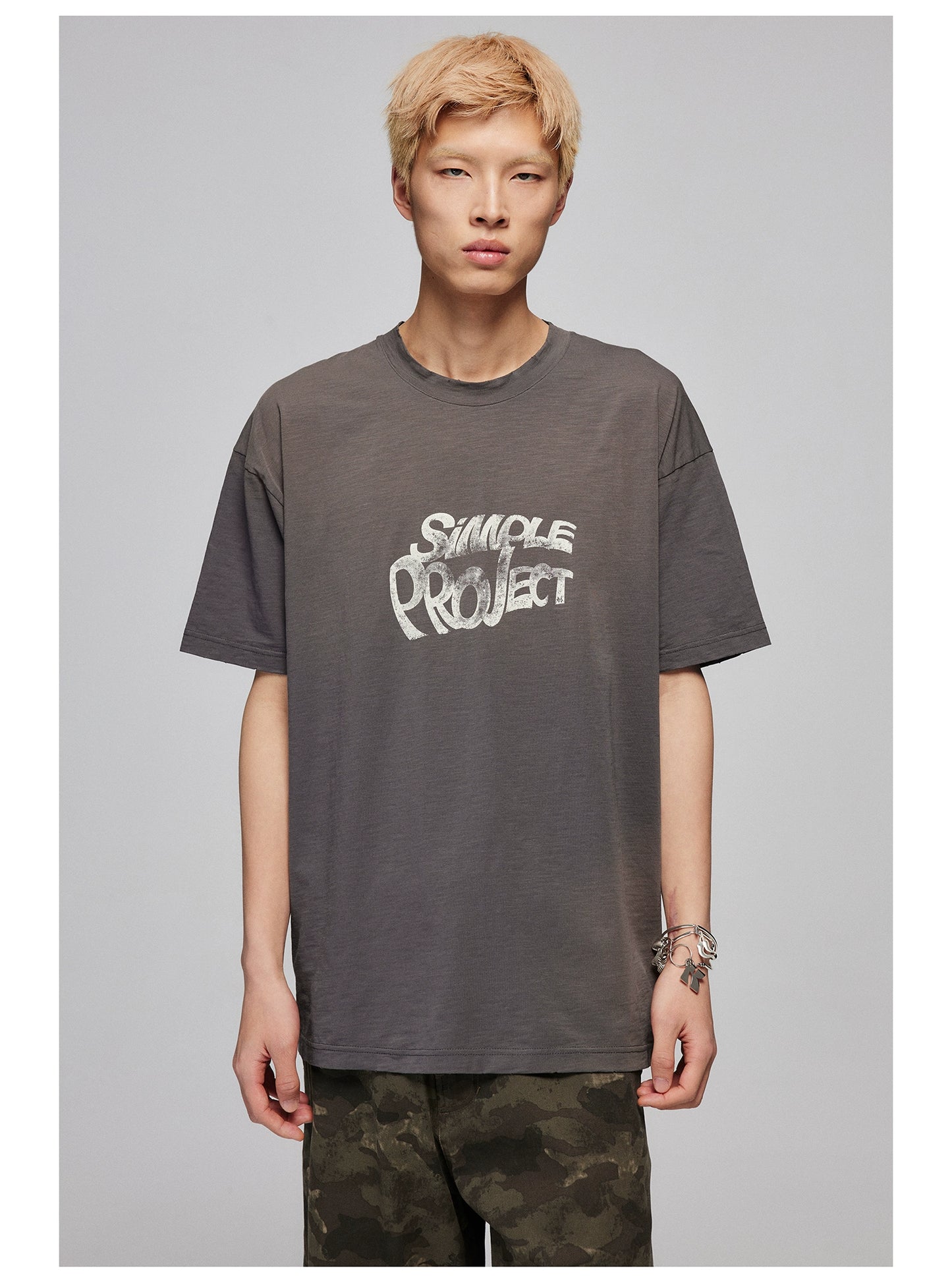 Spray Dye Distressed Short Sleeve T-Shirt