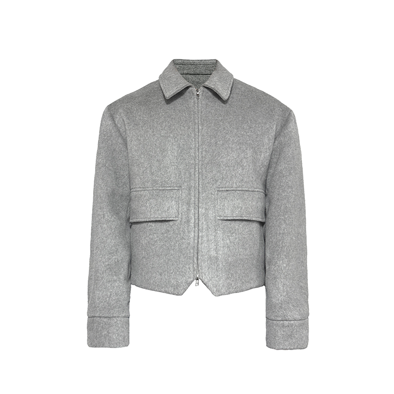 Wool Stiff Zip Jacket