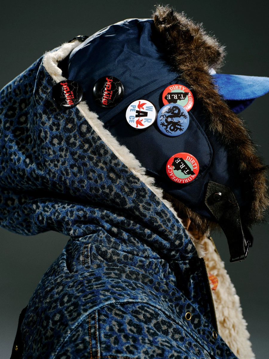 Pilot Ear flight Fur Badge Cap