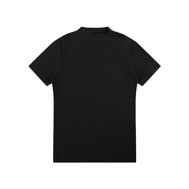 Jump neck knit T-shirt