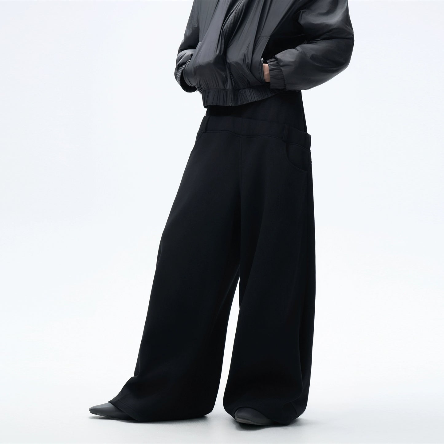 Double-waist Spliced Sweatpants