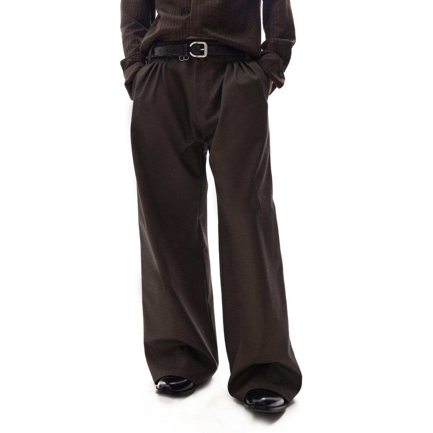 Checker Multi-Pleated Trousers