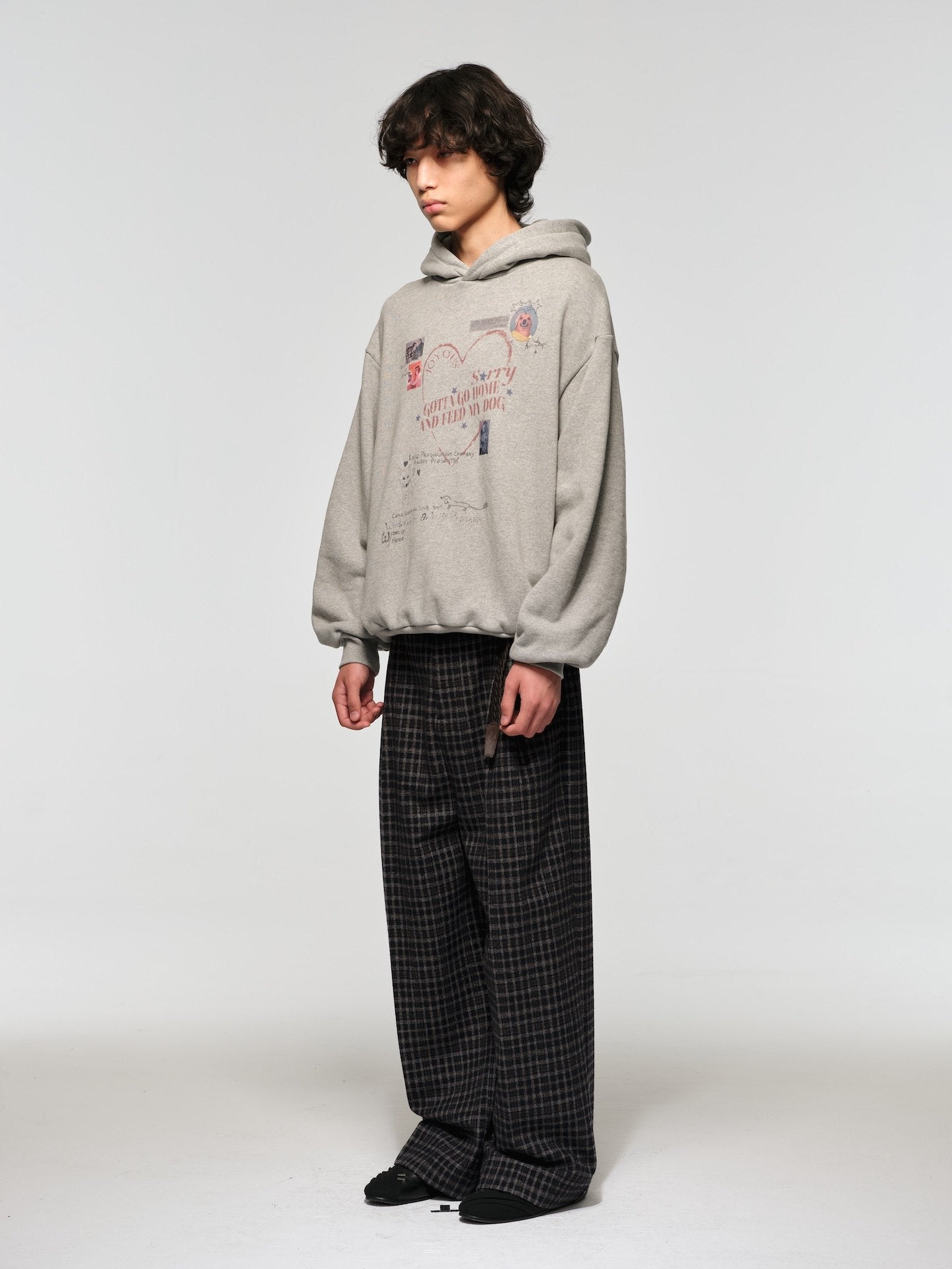 Dog* Floral gray sweatshirt