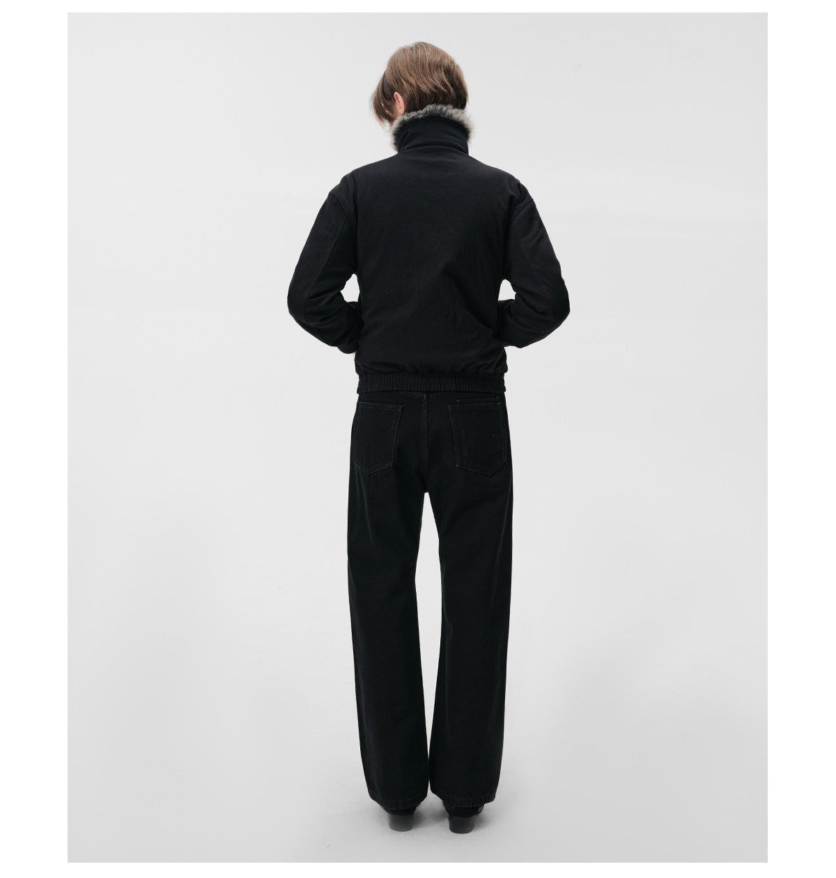 Dyed Fur Leather Cord Horn Jacket