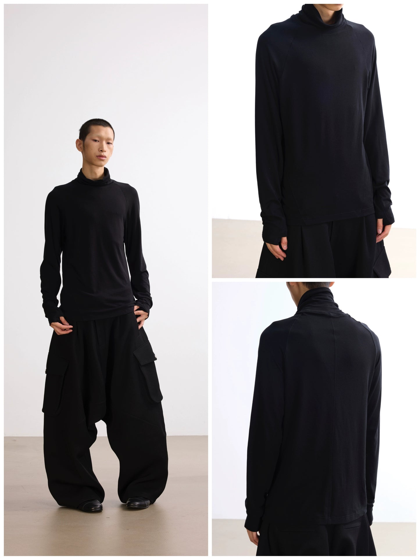 Wool high-neck "mask" Knit