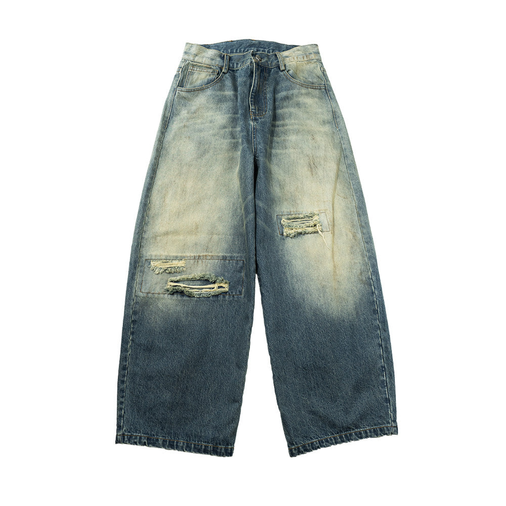 SADSOUP Mud-dyed washed jeans