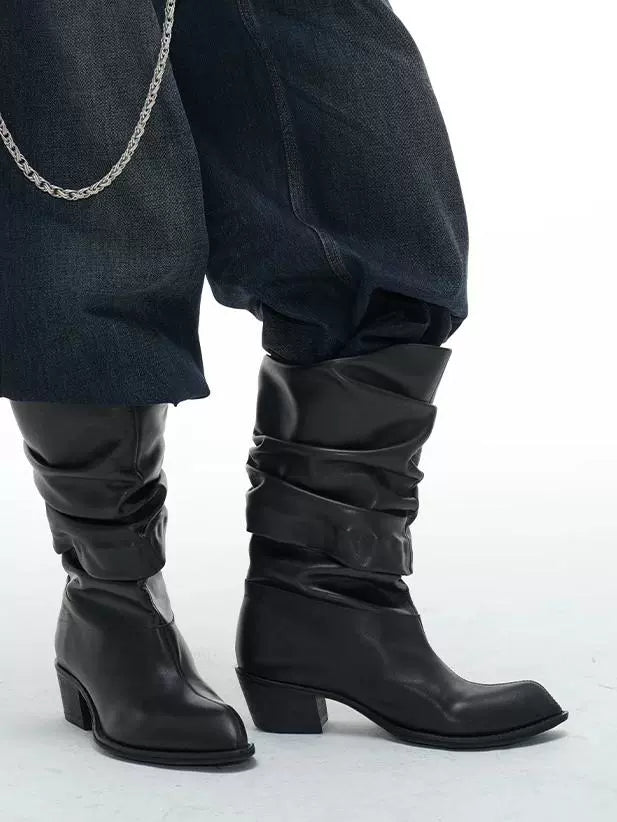 Pleated Knight Boots