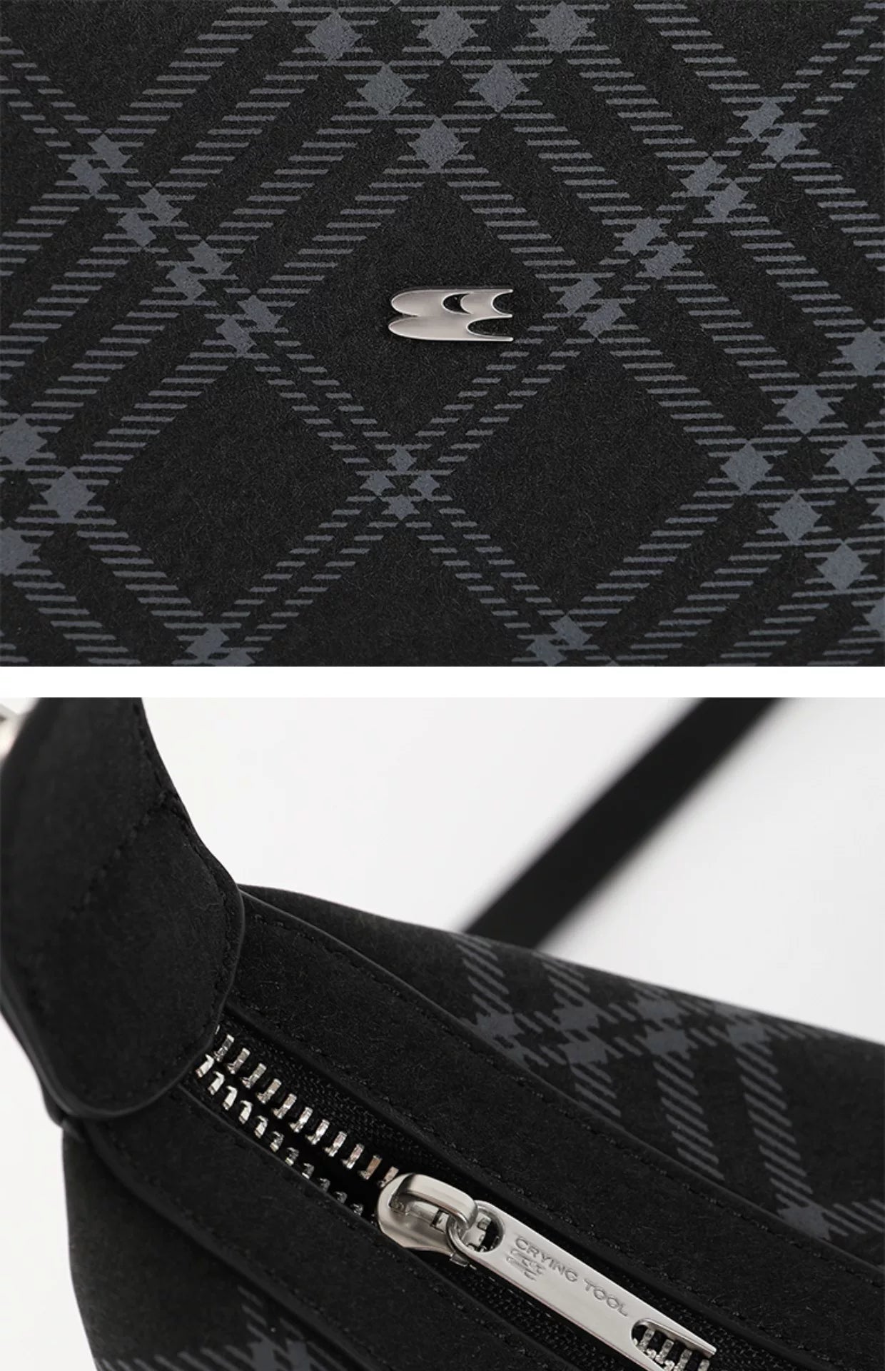 Felt Check Hand Bag