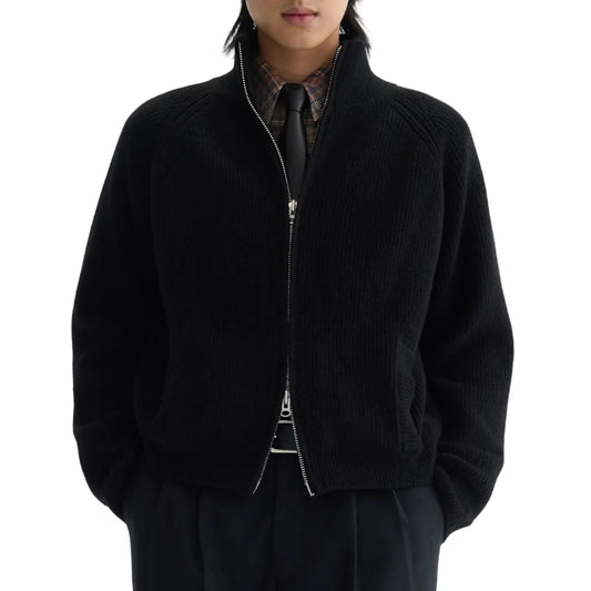 WOOL ZIP-UP CARDIGAN