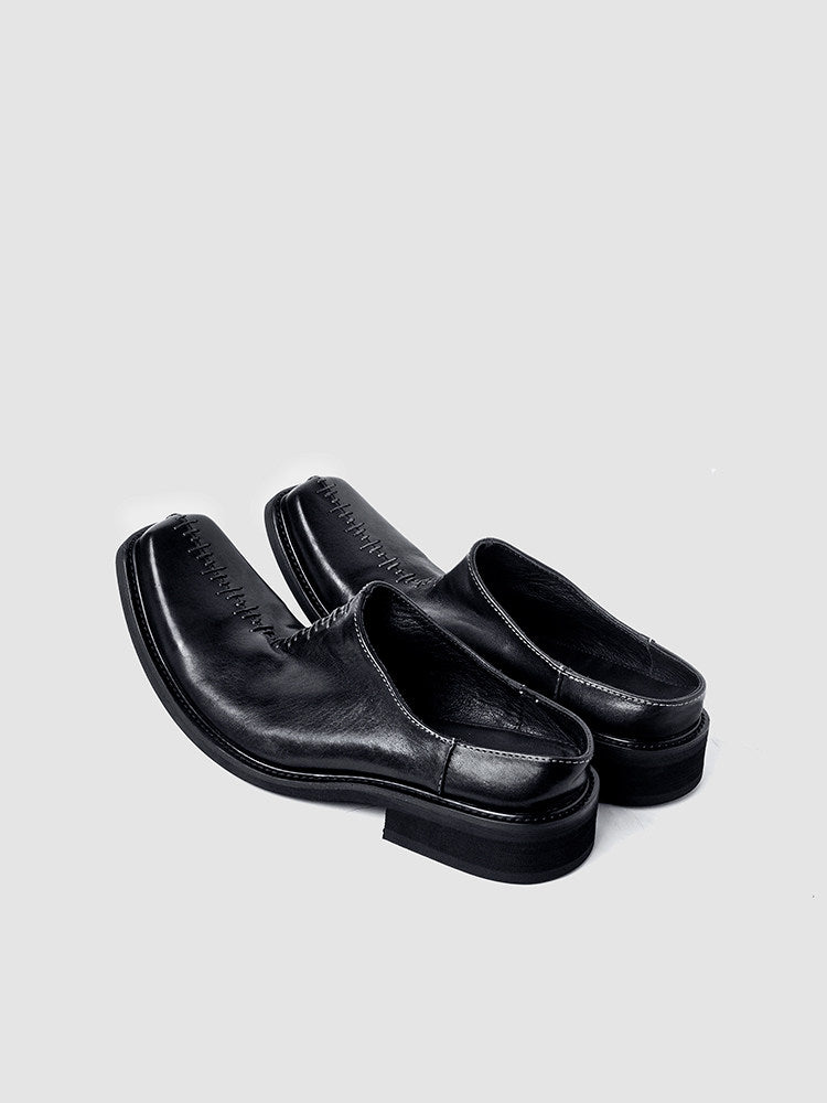 Calfskin Square Toe Derby Shoes