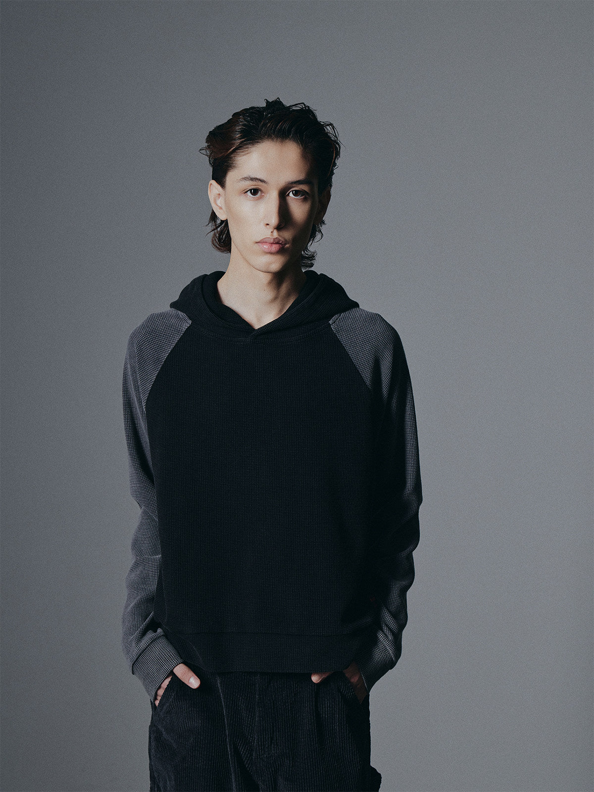 Raw washed raglan LS Shirt