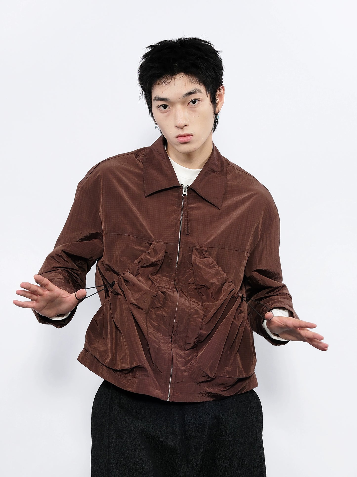 Nylon Lapel Jacket