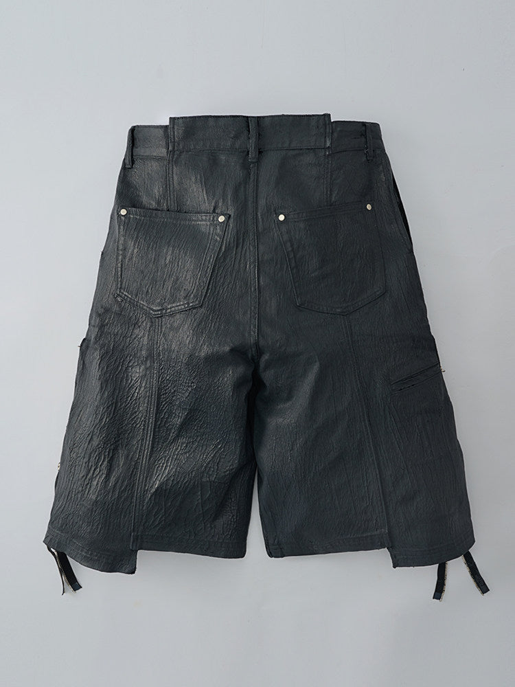 "Gideon" Waxed Capri Pants