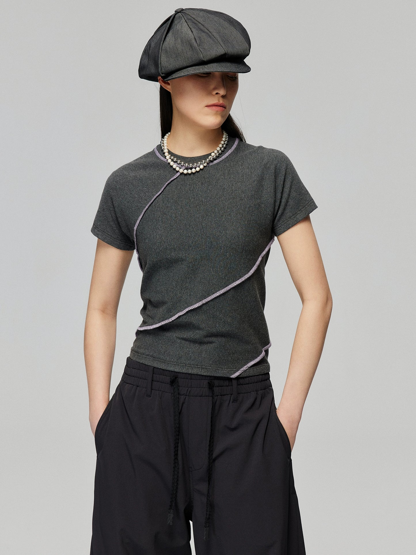 Spiral Trim Short Sleeve T-Shirt