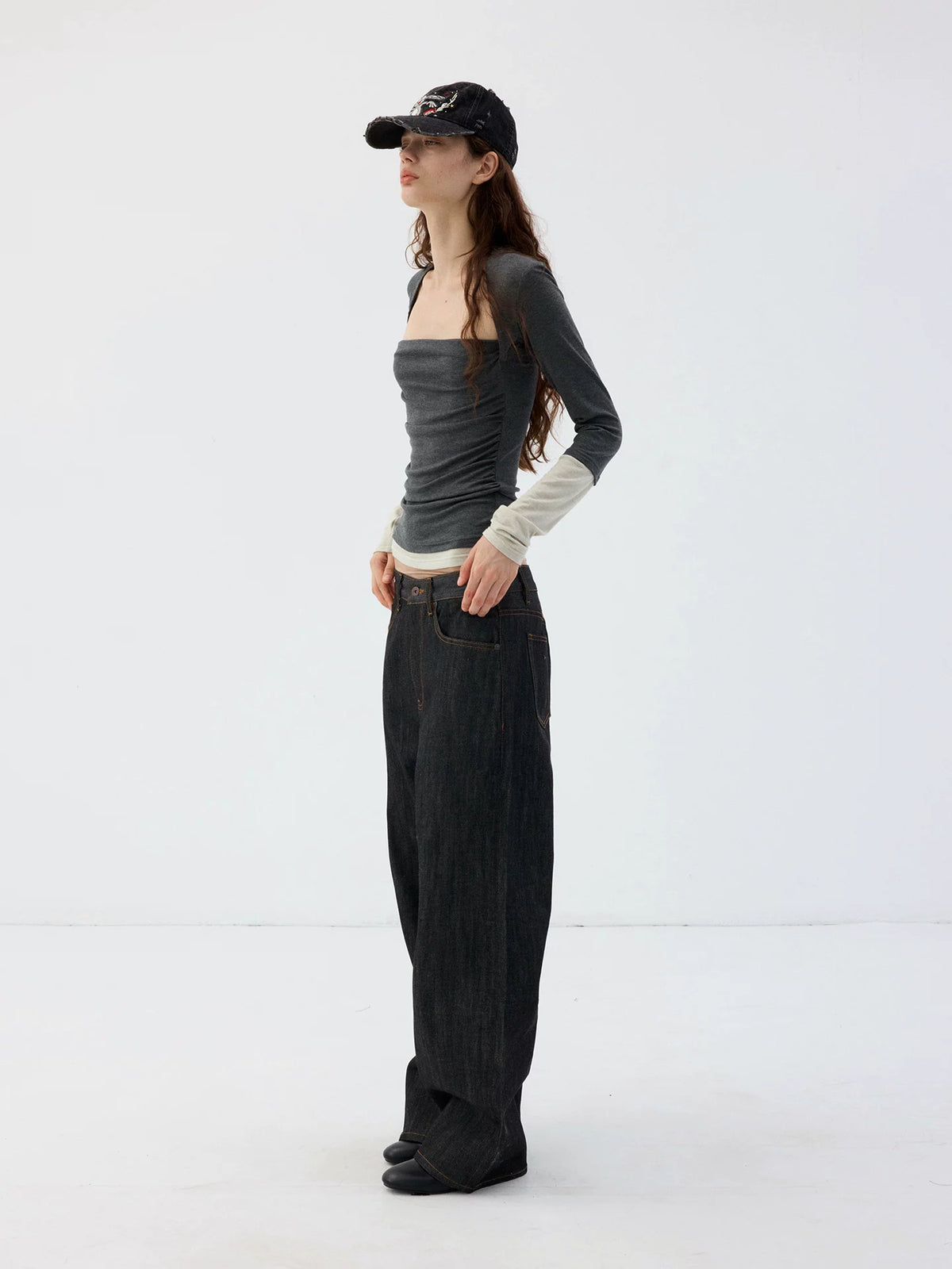 Black Raw Cow Jeans