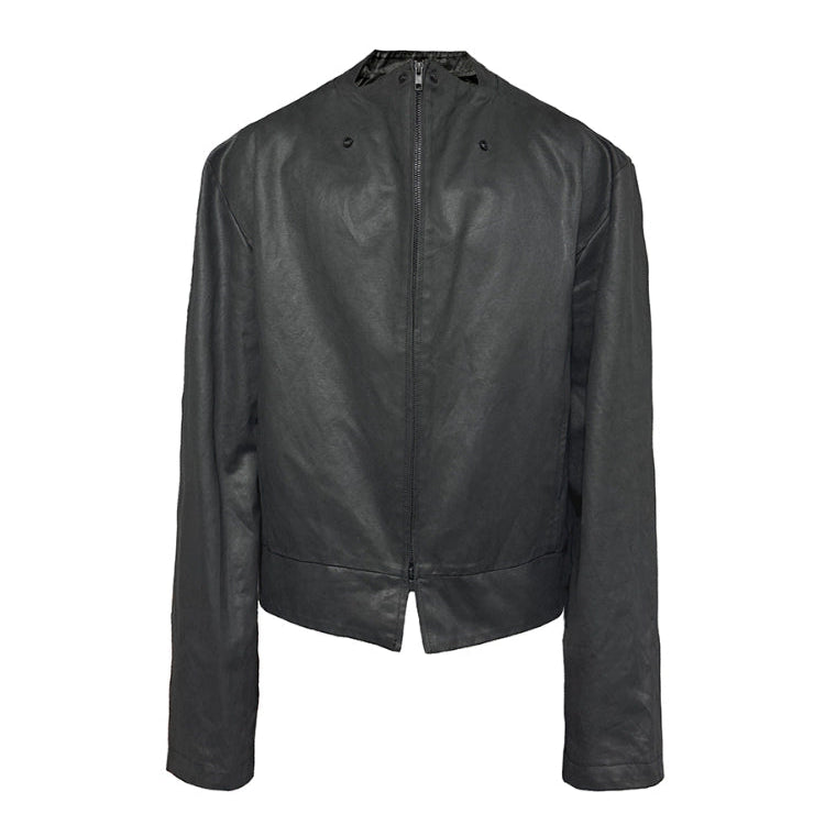 Snap Leather Jacket